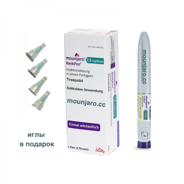 Заказать Mounjaro kwikpen 7,5mg Мунджаро КвикПен 7,5мг 4 дозы